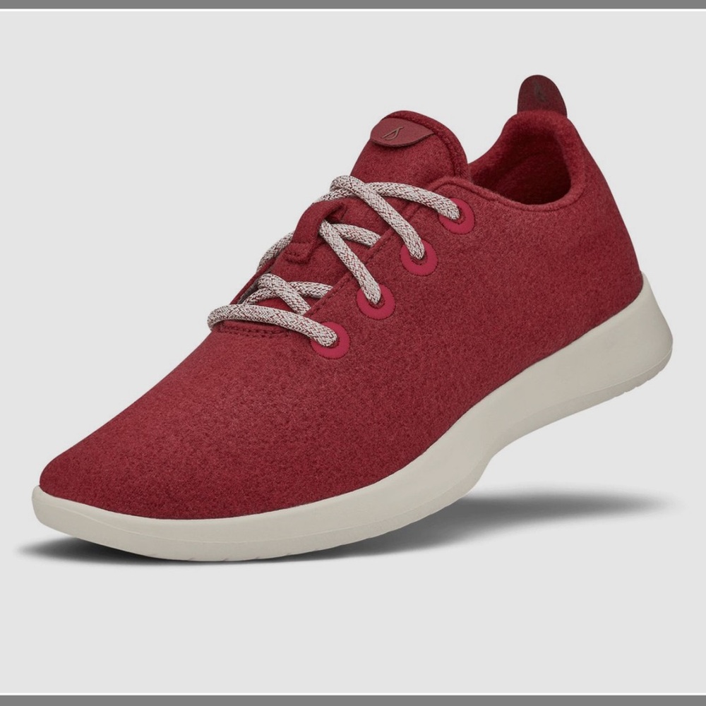 allbirds | tree runners burgundy red wool low-top running sneakers | WMS 9